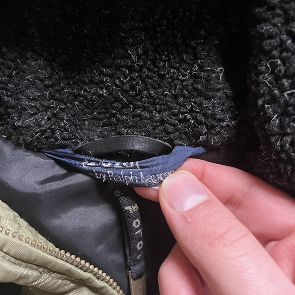 Vintage Polo Ralph Lauren Military Style Down Jacket Men's Medium Olive Green - Picture 6 of 16